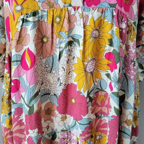 Natural Life Rebecca Midi Dress Vintage Floral Pink M - Picture 11 of 16